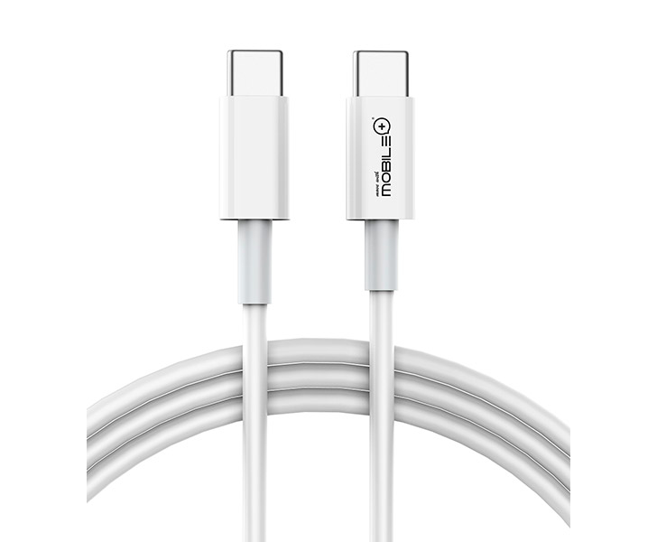 Cable USB Tipo-C a USB Tipo-C, longitud cable: 1 m. Carga Rápida PD20W. MOBILE+ MB-1026